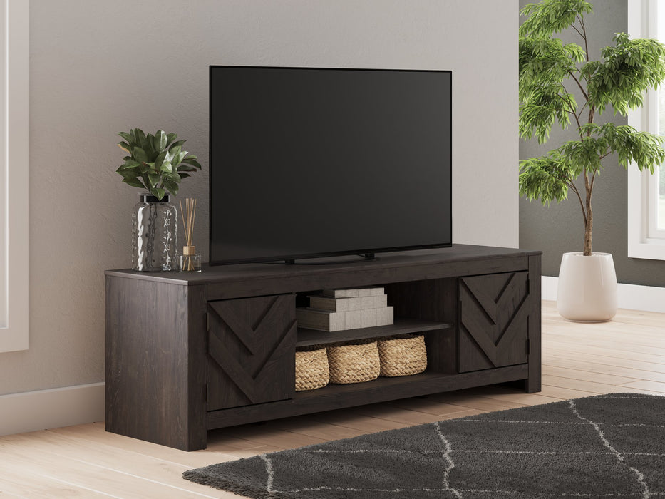 Cayboni 71" TV Stand with Electric Fireplace - U&U Home Budget Furniture (Carteret, NJ)