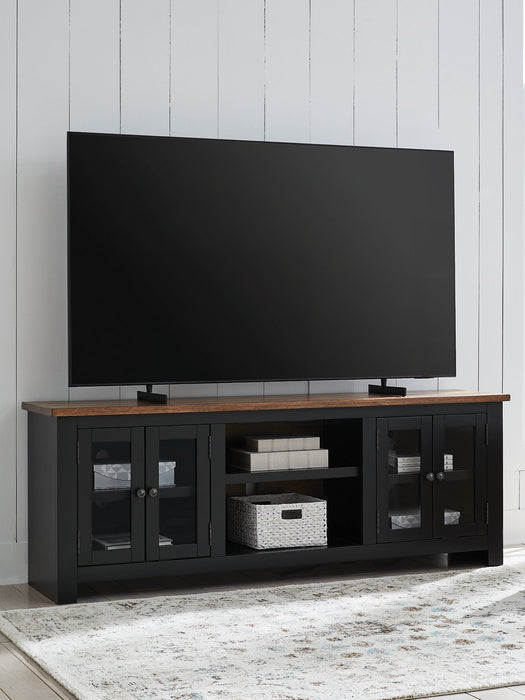 Wildenauer 76" TV Stand with Electric Fireplace - U&U Home Budget Furniture (Carteret, NJ)