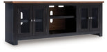 Wildenauer 76" TV Stand with Electric Fireplace - U&U Home Budget Furniture (Carteret, NJ)