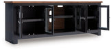 Wildenauer 76" TV Stand with Electric Fireplace - U&U Home Budget Furniture (Carteret, NJ)