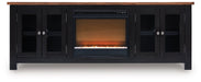 Wildenauer 76" TV Stand with Electric Fireplace - U&U Home Budget Furniture (Carteret, NJ)