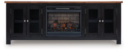 Wildenauer 76" TV Stand with Electric Fireplace - U&U Home Budget Furniture (Carteret, NJ)