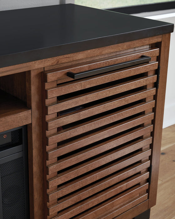 Kallari 84" TV Stand with Electric Fireplace - U&U Home Budget Furniture (Carteret, NJ)
