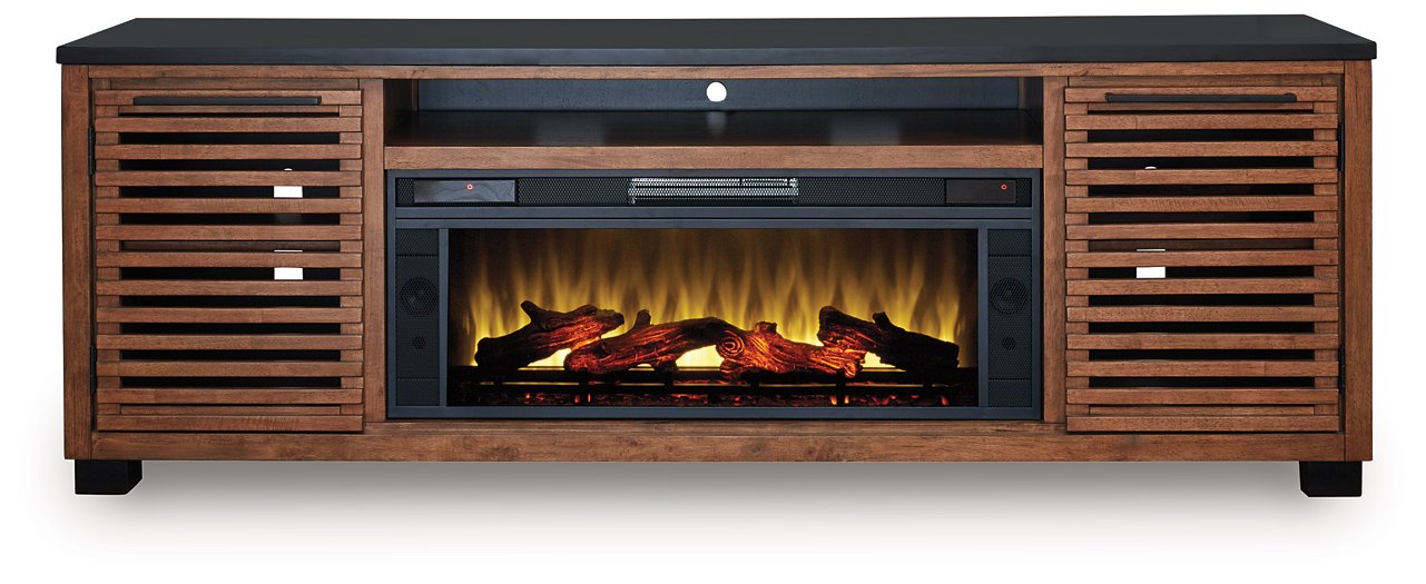 Kallari 84" TV Stand with Electric Fireplace - U&U Home Budget Furniture (Carteret, NJ)