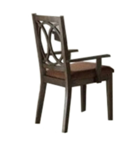 Acme Furniture Jameson Arm Chair (Set of 2) in Brown Fabric & Espresso 62319 - U&U Home Budget Furniture (Carteret, NJ)