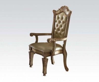 Acme Vendome Arm Chair (Set of 2) in Gold Patina 63004 - U&U Home Budget Furniture (Carteret, NJ)