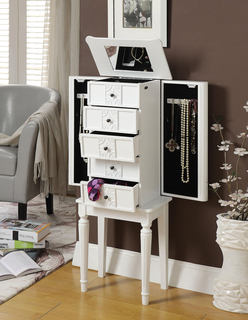 Tammy White Jewelry Armoire - U&U Home Budget Furniture (Carteret, NJ)