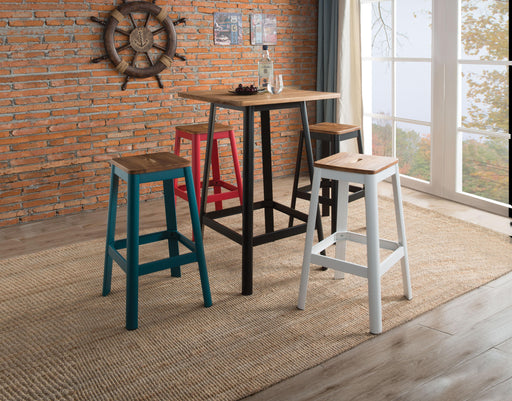 Jacotte Natural & Black Bar Table - U&U Home Budget Furniture (Carteret, NJ)