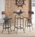 Kaeso Walnut & Gunmetal Bar Table - U&U Home Budget Furniture (Carteret, NJ)