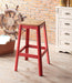 Jacotte Natural & Red Bar Stool (1Pc) - U&U Home Budget Furniture (Carteret, NJ)