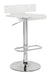 Rania Clear & Chrome Adjustable Stool (1Pc) - U&U Home Budget Furniture (Carteret, NJ)