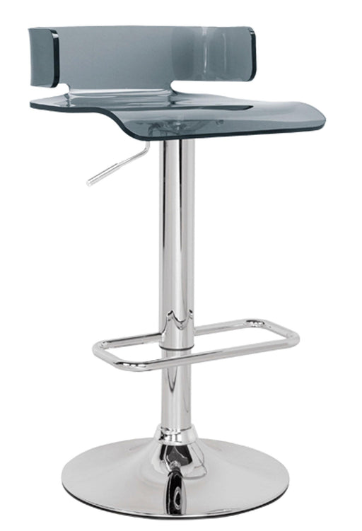 Rania Gray & Chrome Adjustable Stool (1Pc) - U&U Home Budget Furniture (Carteret, NJ)