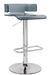 Rania Gray & Chrome Adjustable Stool (1Pc) - U&U Home Budget Furniture (Carteret, NJ)