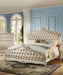 Acme Chantelle California King Bed with Button Tufted Panels in Pearl White 23534CK - U&U Home Budget Furniture (Carteret, NJ)
