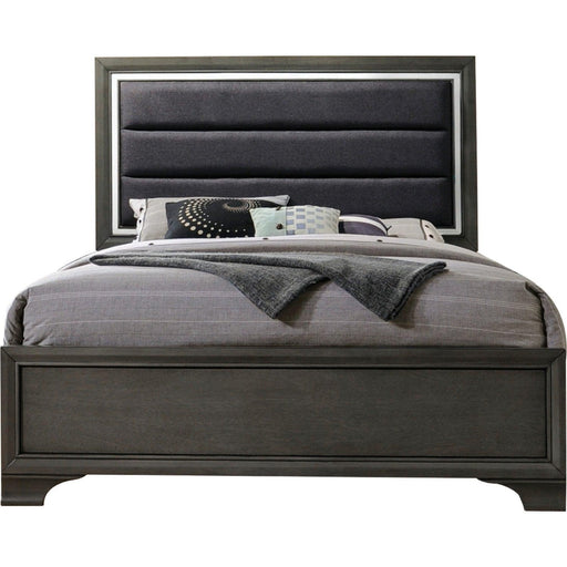 Acme Furniture Carine II King Panel Bed in Gray 26257EK - U&U Home Budget Furniture (Carteret, NJ)