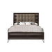 Acme Furniture Tablita Upholstered King Bed in Dark Merlot 27457EK - U&U Home Budget Furniture (Carteret, NJ)