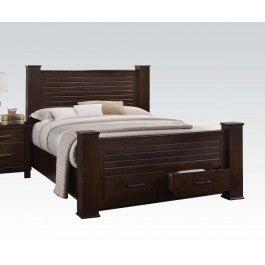 Acme Panang Queen Bed w/ Storage in Mahogany 23370Q - U&U Home Budget Furniture (Carteret, NJ)