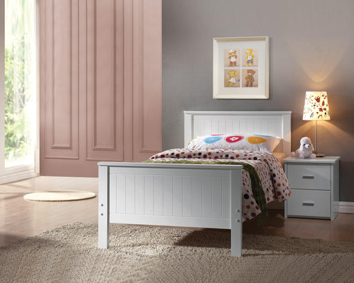 Bungalow White Twin Bed - U&U Home Budget Furniture (Carteret, NJ)