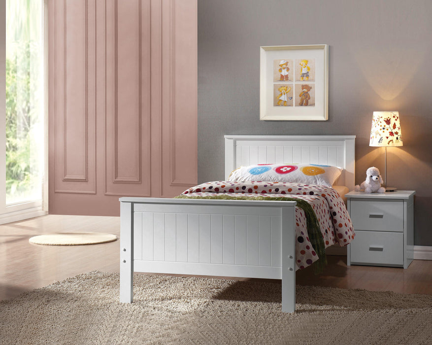 Bungalow White Twin Bed - U&U Home Budget Furniture (Carteret, NJ)