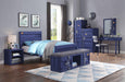 Cargo Blue Twin Bed - U&U Home Budget Furniture (Carteret, NJ)