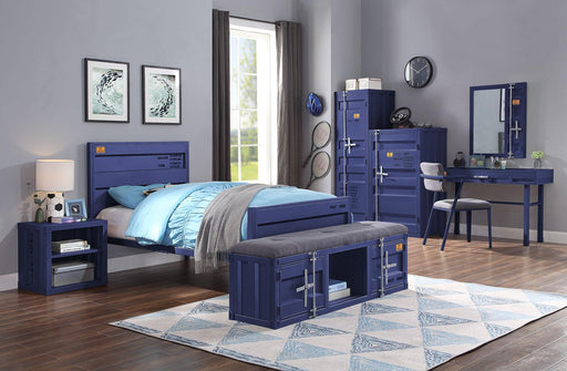 Cargo Blue Twin Bed - U&U Home Budget Furniture (Carteret, NJ)
