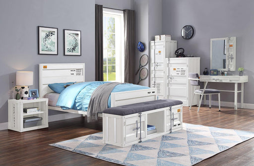 Cargo White Twin Bed - U&U Home Budget Furniture (Carteret, NJ)