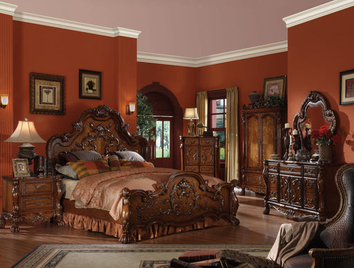 Dresden Cherry Oak Eastern King Bed - U&U Home Budget Furniture (Carteret, NJ)