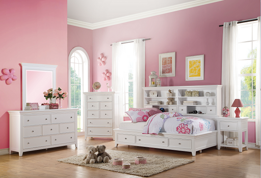 Lacey White Daybed (Full Size) - U&U Home Budget Furniture (Carteret, NJ)