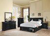 Louis Philippe III Black Eastern King Bed - U&U Home Budget Furniture (Carteret, NJ)