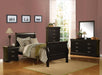 Louis Philippe III Black Twin Bed - U&U Home Budget Furniture (Carteret, NJ)