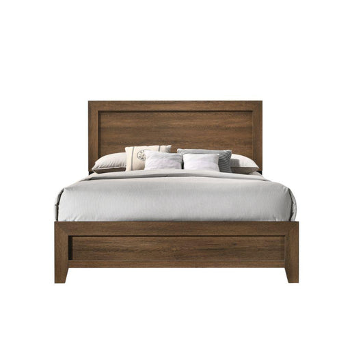 Miquell - Queen Bed - Brown, Light - 84" - U&U Home Budget Furniture (Carteret, NJ)