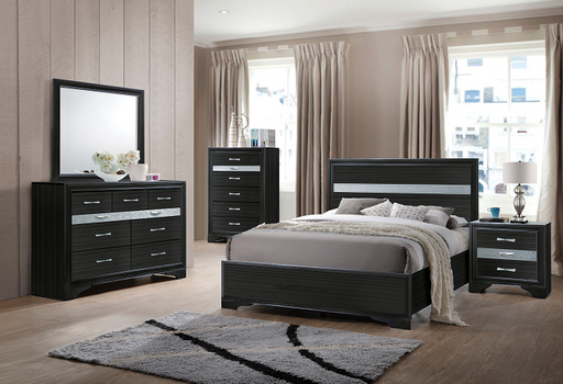 Naima Black Twin Bed - U&U Home Budget Furniture (Carteret, NJ)