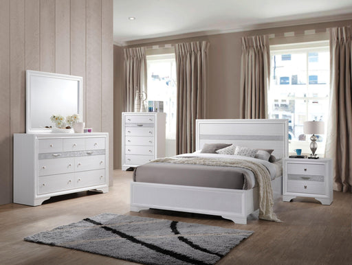 Naima White Twin Bed - U&U Home Budget Furniture (Carteret, NJ)