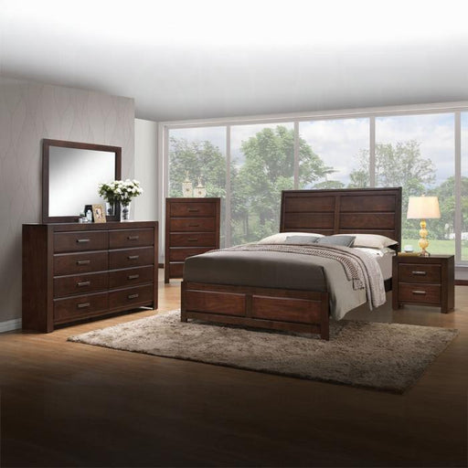 Oberreit Walnut Queen Bed - U&U Home Budget Furniture (Carteret, NJ)