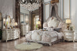 Picardy Fabric & Antique Pearl Eastern King Bed - U&U Home Budget Furniture (Carteret, NJ)