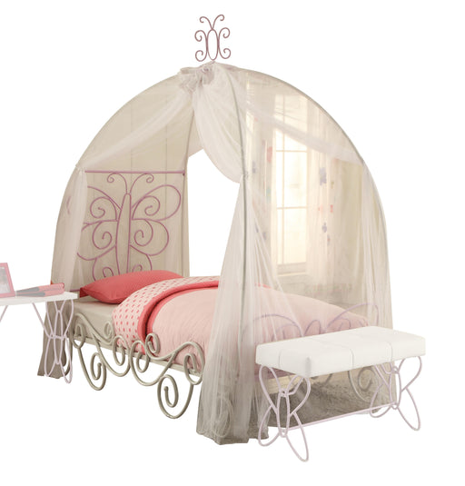 Priya II White & Light Purple Full Bed - U&U Home Budget Furniture (Carteret, NJ)