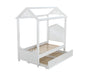 Rapunzel White Twin Bed - U&U Home Budget Furniture (Carteret, NJ)