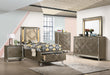 Skylar LED, PU & Dark Champagne Twin Bed (Storage & LED) - U&U Home Budget Furniture (Carteret, NJ)