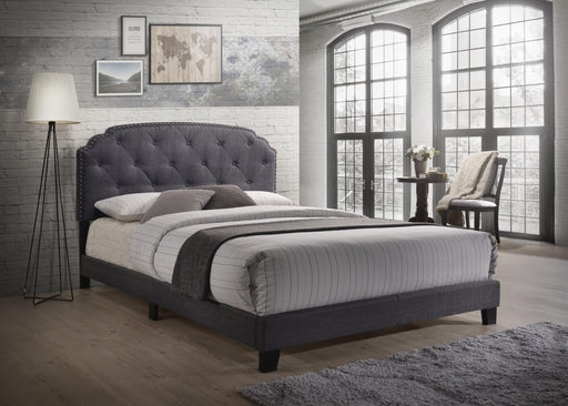 Tradilla Gray Fabric Queen Bed - U&U Home Budget Furniture (Carteret, NJ)