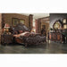 Versailles 2-Tone Dark Brown PU & Cherry Oak Queen Bed - U&U Home Budget Furniture (Carteret, NJ)