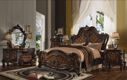 Versailles Cherry Oak Queen Bed - U&U Home Budget Furniture (Carteret, NJ)