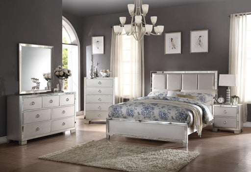 Voeville II Platinum PU & Platinum Queen Bed - U&U Home Budget Furniture (Carteret, NJ)