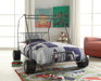 Xander Gunmetal Go Kart Twin Bed - U&U Home Budget Furniture (Carteret, NJ)