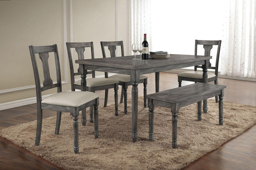 Acme Furniture Wallace Bench in Weathered Gray 71438 - U&U Home Budget Furniture (Carteret, NJ)
