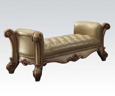 Acme Vendome Upholstered Bench in Gold Patina 96484 - U&U Home Budget Furniture (Carteret, NJ)