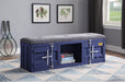 Cargo Gray Fabric & Blue Bench (Storage) - U&U Home Budget Furniture (Carteret, NJ)