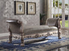 Dresden Vintage Bone White & PU Bench - U&U Home Budget Furniture (Carteret, NJ)