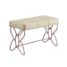 Priya II White & Light Purple Bench - U&U Home Budget Furniture (Carteret, NJ)