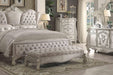 Versailles Ivory Fabric & Bone White Bench - U&U Home Budget Furniture (Carteret, NJ)