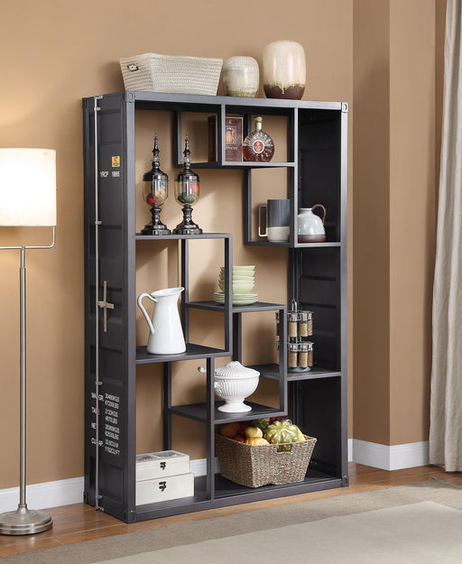 Cargo Gunmetal Shelf Rack / Book Shelf - U&U Home Budget Furniture (Carteret, NJ)